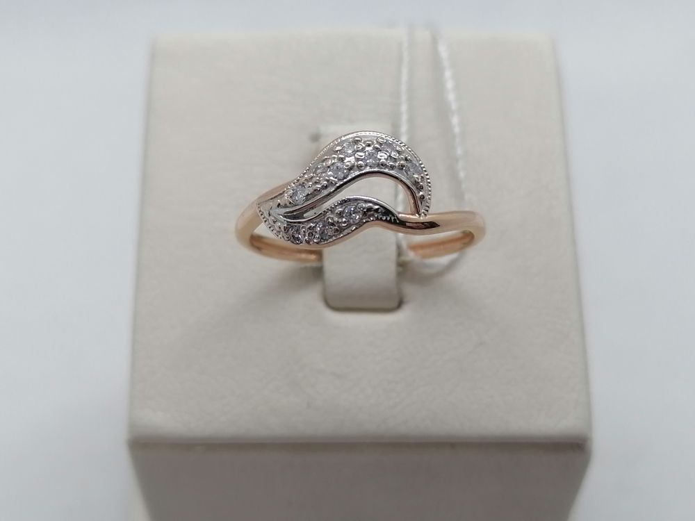 КОЛЬЦО С КАМНЯМИ (Au 585)