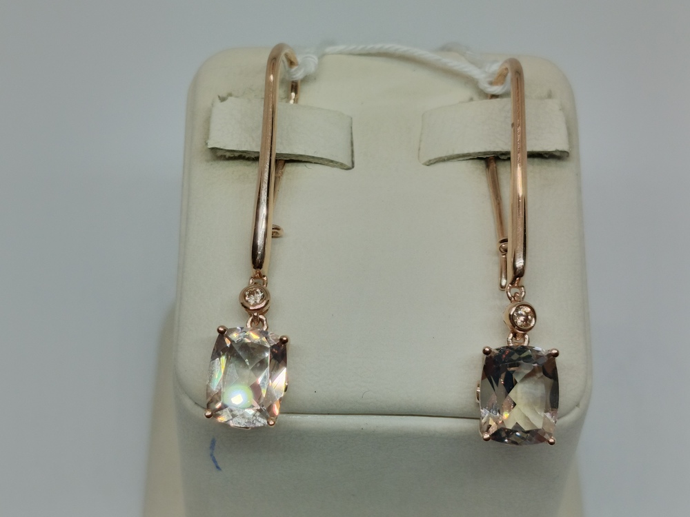 СКМИ585 СЕРЬГИ С КАМНЯМИ (Au 585)