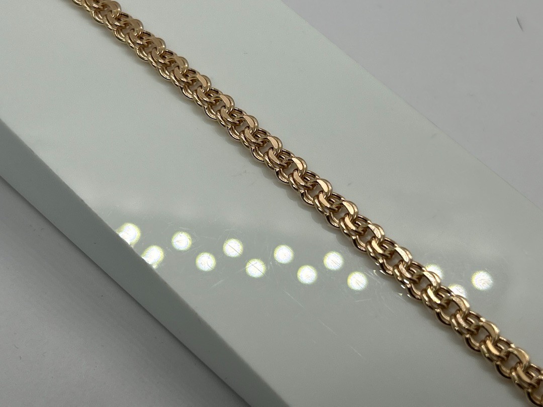 БРАСЛЕТ ПУСТОТЕЛЫЙ Бисмарк (Au 585)