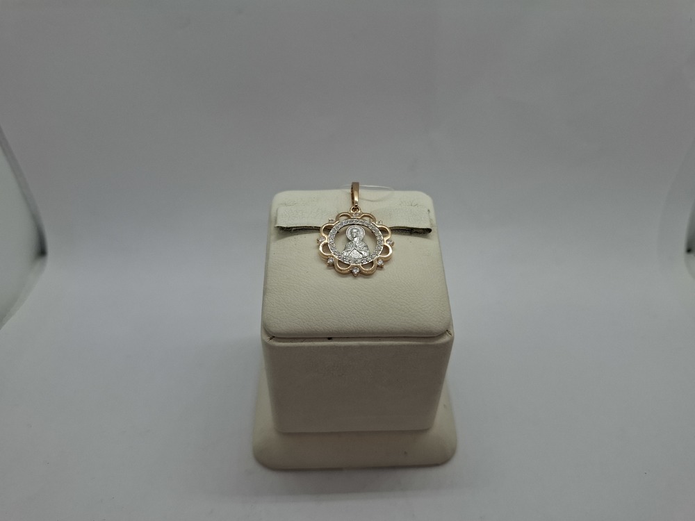 ПОДВЕСКА ИКОНА с камнями (Au 585)