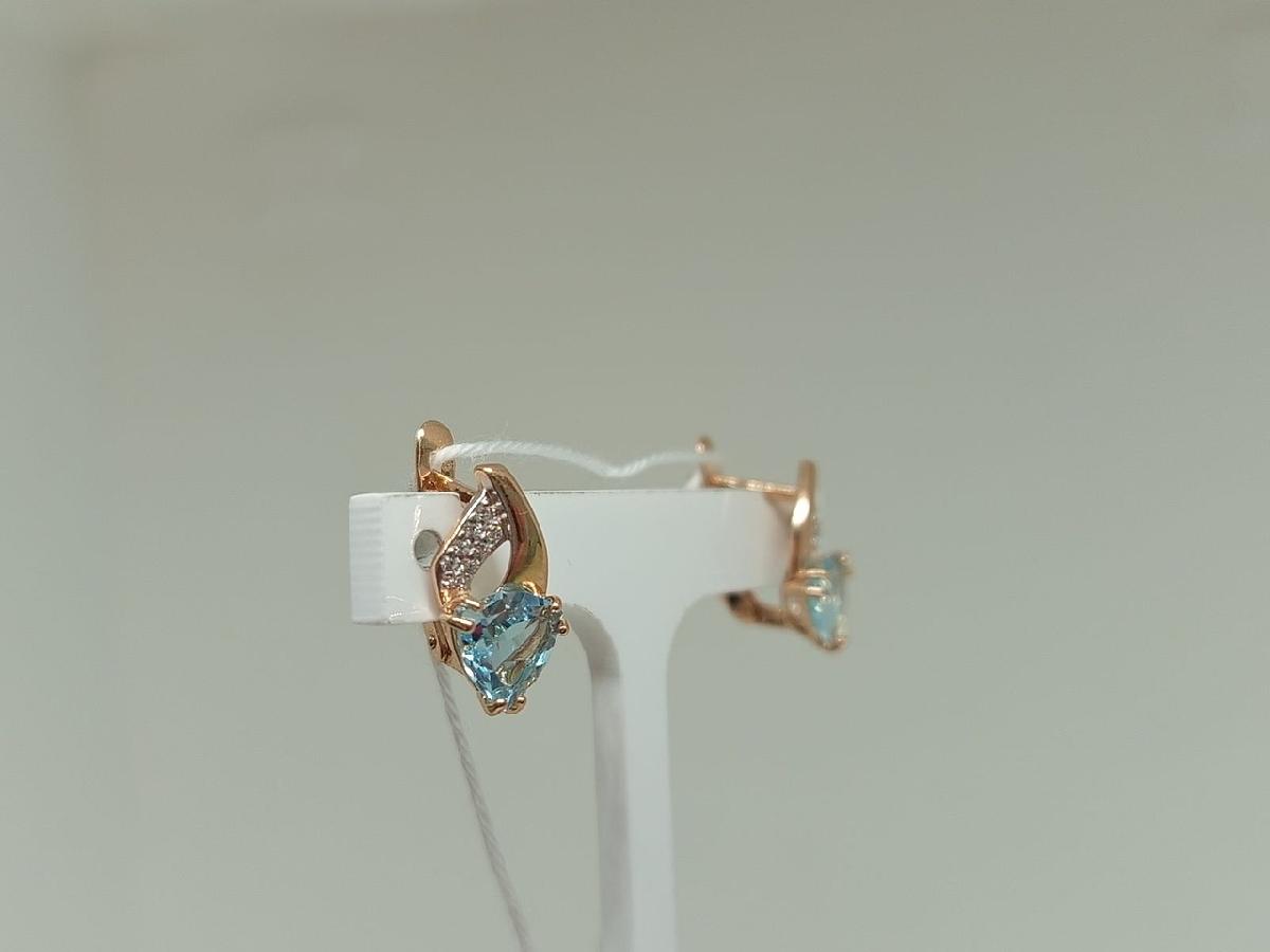 СКМИ585 СЕРЬГИ С КАМНЯМИ (Au 585)