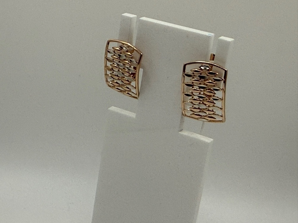 СБКМ585 СЕРЬГИ БЕЗ КАМНЯ (Au 585)