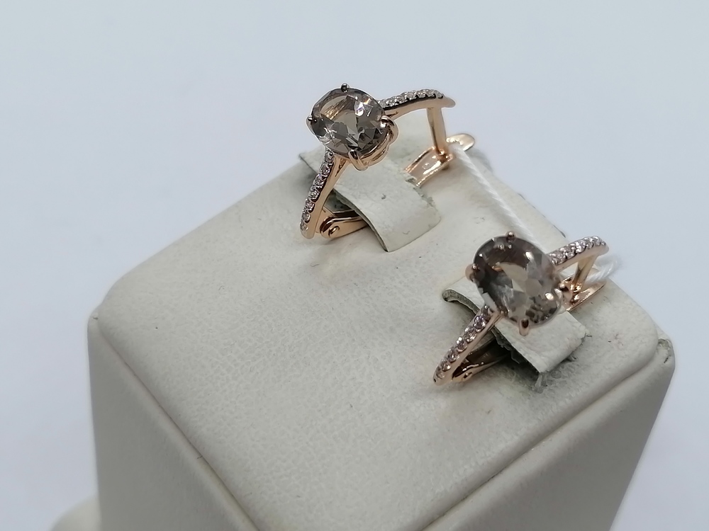 СКМИ585 СЕРЬГИ С КАМНЯМИ (Au 585)