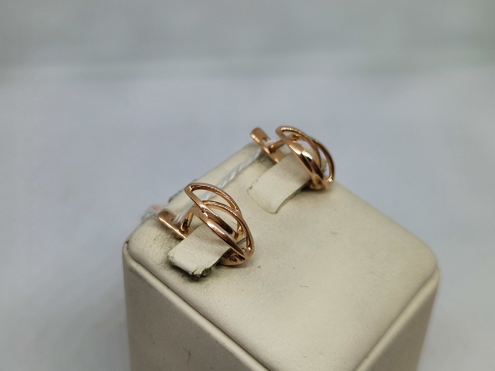 СБКМ585 СЕРЬГИ БЕЗ КАМНЯ (Au 585)