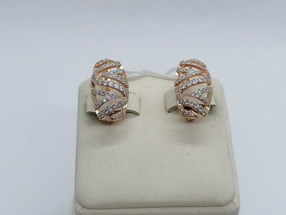 СКМИ585 СЕРЬГИ С КАМНЯМИ (Au 585)