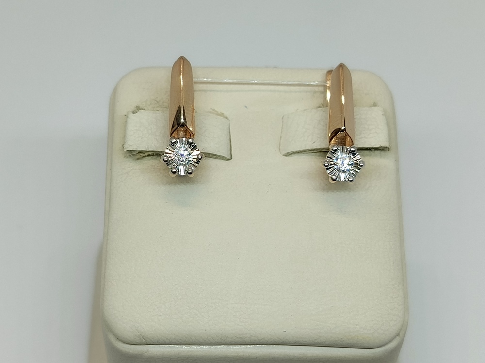 СЕРЬГИ С КАМНЕМ (Au 585)