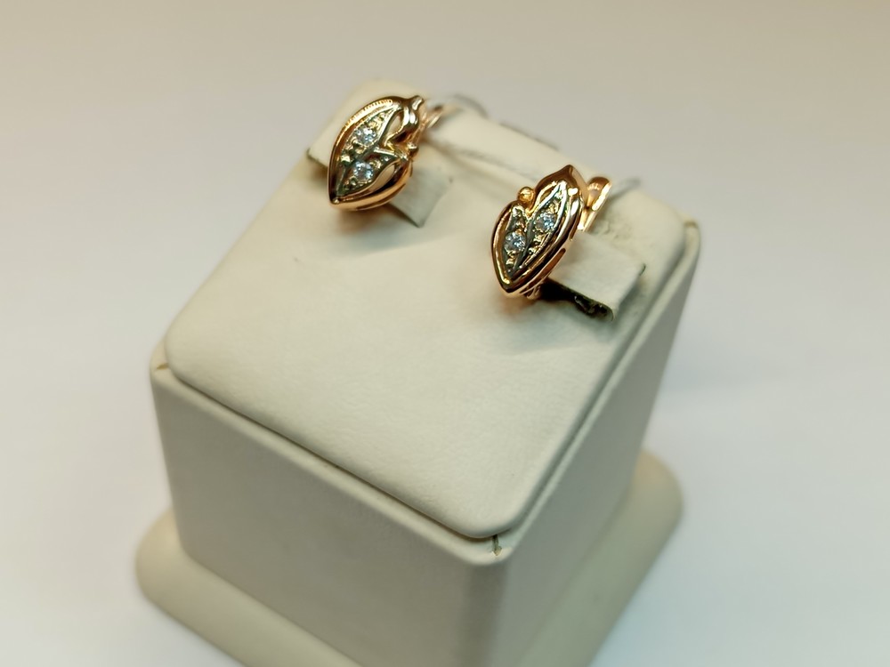 СКМИ585 СЕРЬГИ С КАМНЯМИ (Au 585)