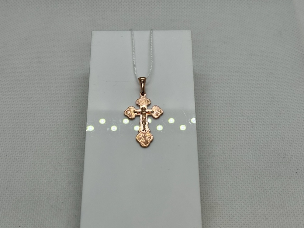 ПОДКБК375 ПОДВЕСКА КРЕСТ БЕЗ КАМНЯ (Au 375)