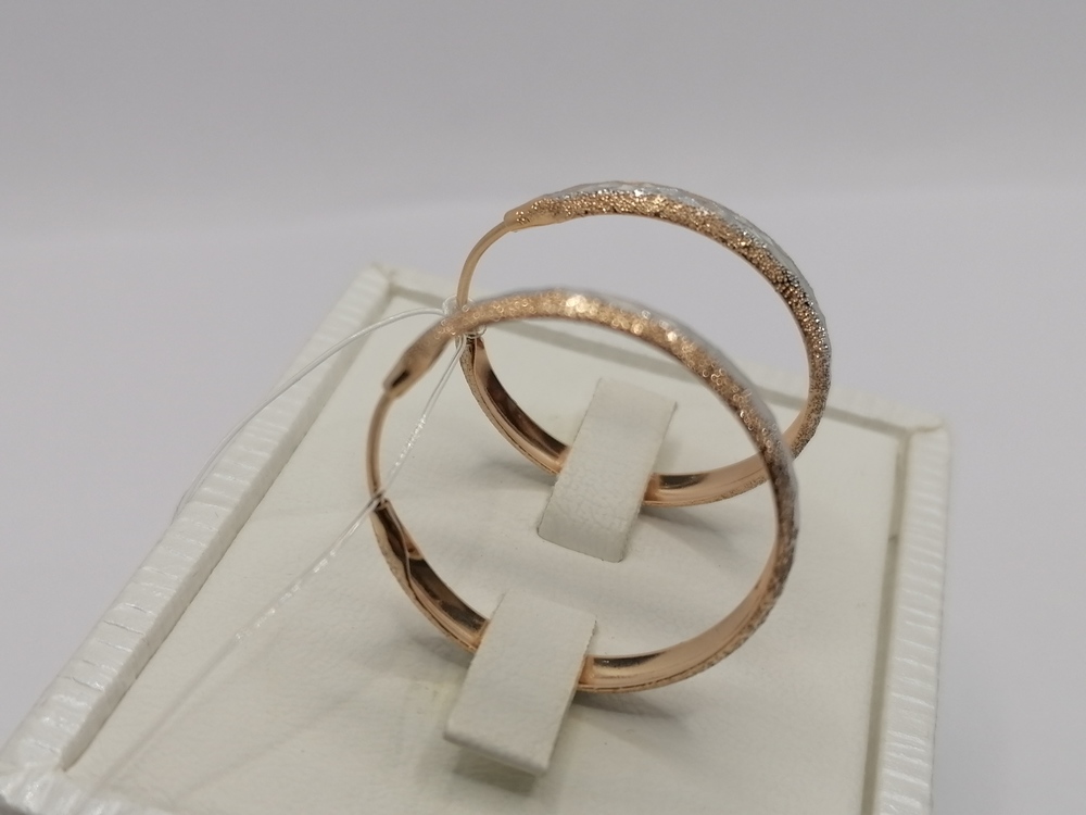 СЕРЬГИ КОНГО Рифленые (Au 585)