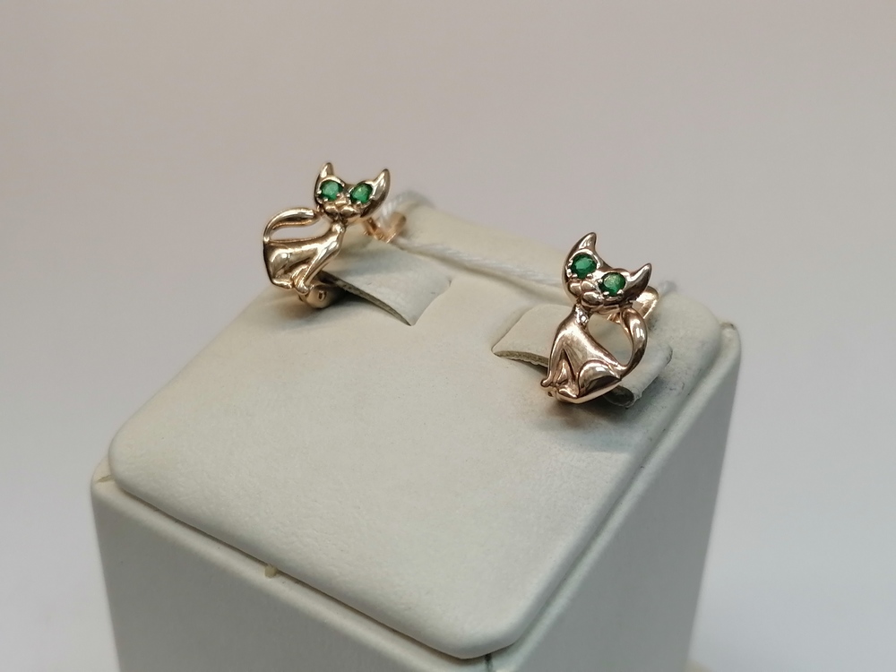 СКМИ585 СЕРЬГИ С КАМНЯМИ (Au 585)