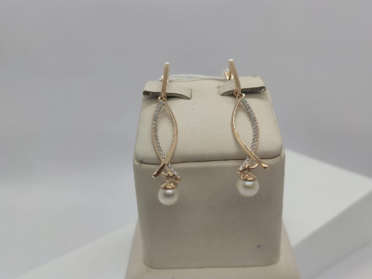 СКМИ585 СЕРЬГИ С КАМНЯМИ (Au 585)