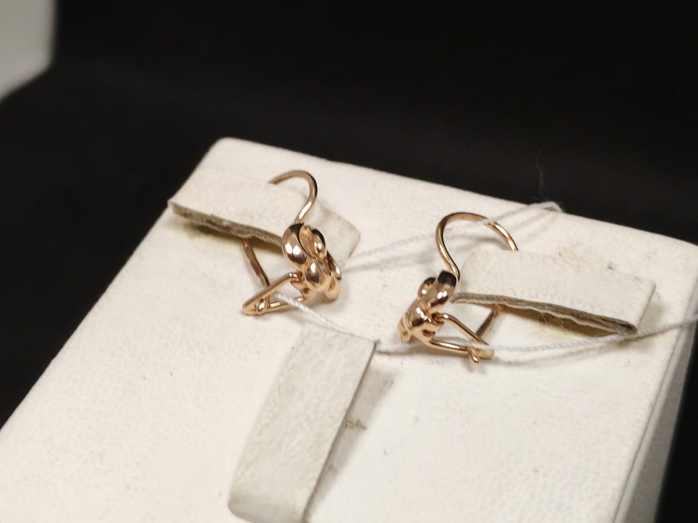 СБКМ585 СЕРЬГИ БЕЗ КАМНЯ (Au 585)