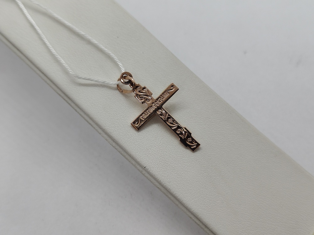 ПОДКБК585 ПОДВЕСКА КРЕСТ БЕЗ КАМНЯ (Au 585)