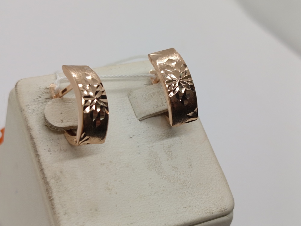 СЕРЬГИ БЕЗ КАМНЯ (Au 585)