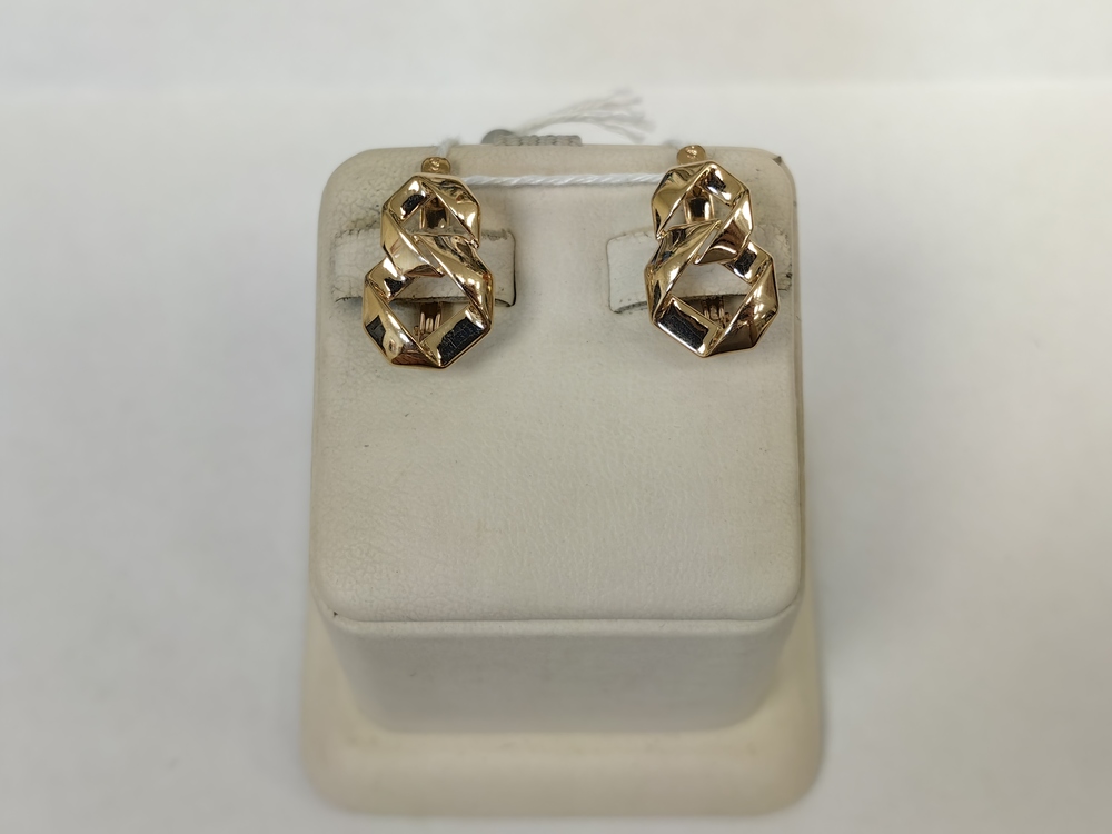 СБКМ585 СЕРЬГИ БЕЗ КАМНЯ (Au 585)