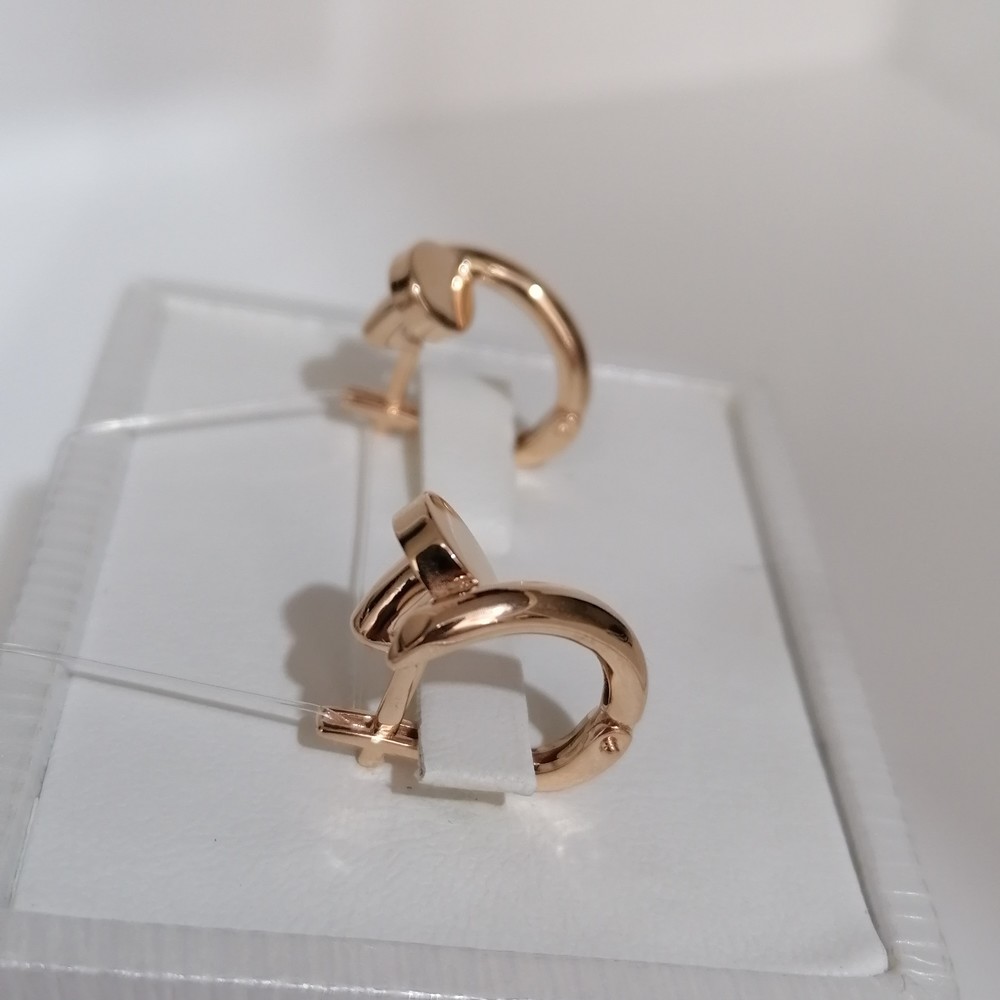 120330 СЕРЬГИ БЕЗ КАМНЯ (Au 585)