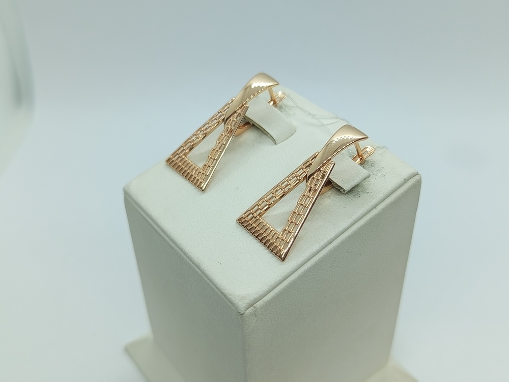 021192-1000 СЕРЬГИ БЕЗ КАМНЯ (Au 585)