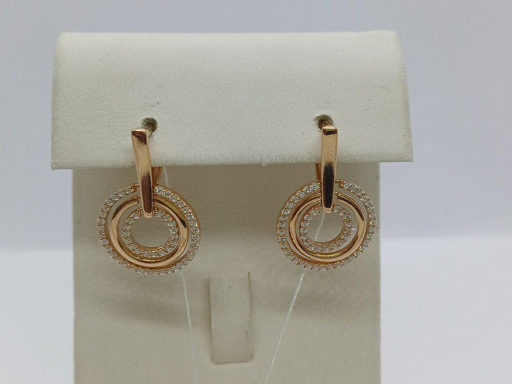 СКМИ585 СЕРЬГИ С КАМНЯМИ (Au 585)