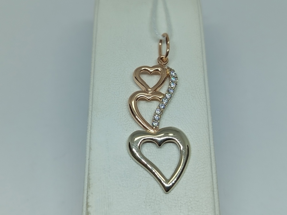 ПОДКМИ585 ПОДВЕСКА С КАМНЯМИ (Au 585)