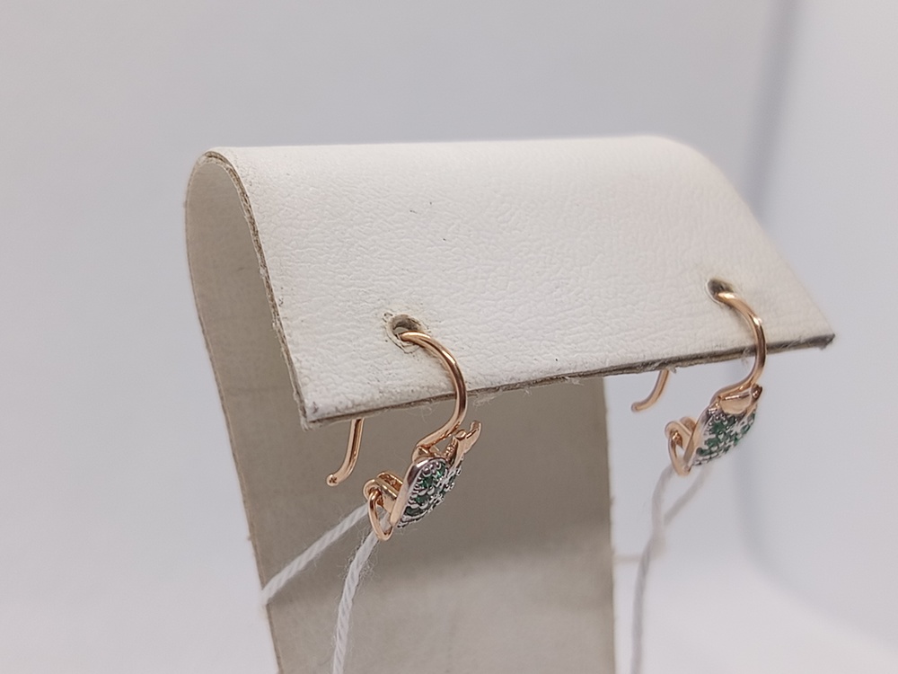 СКМИ585 СЕРЬГИ С КАМНЯМИ (Au 585)