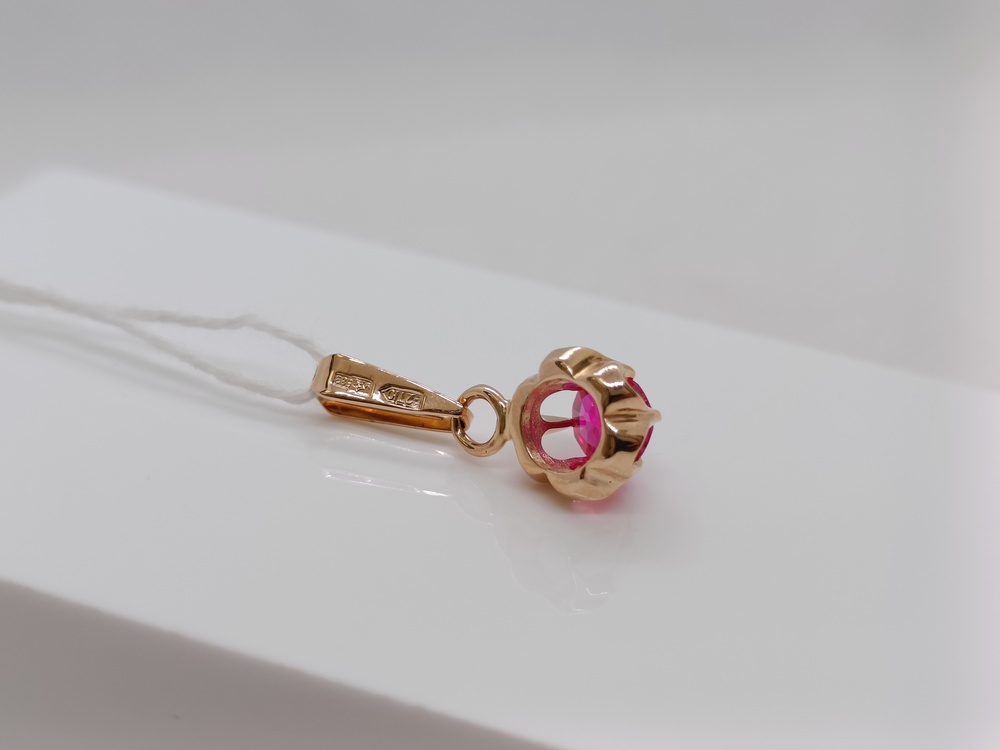 ПОДКМ583 ПОДВЕСКА С КАМНЕМ (Au 583)