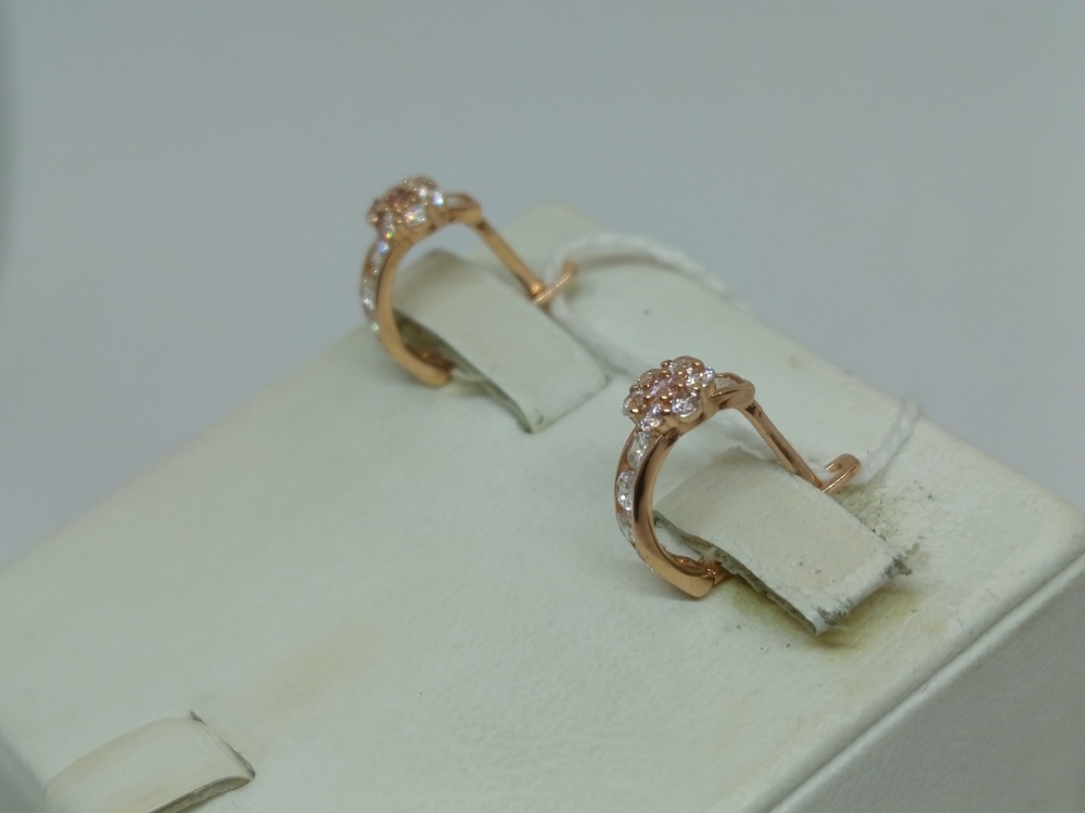 СКМИ585 СЕРЬГИ С КАМНЯМИ (Au 585)