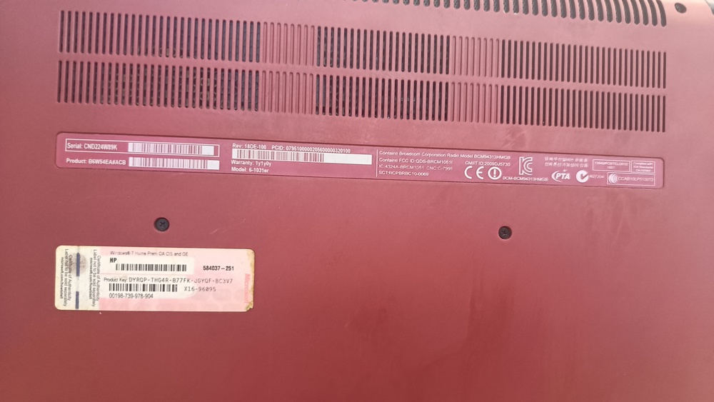 Ноутбук HP; A6-4455M, Radeon HD 7500G, 6 Гб, Нет, 500 Гб