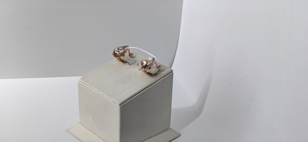 СКМИ585 СЕРЬГИ С КАМНЯМИ (Au 585)