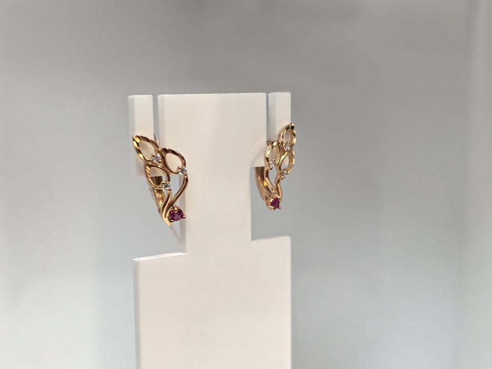 СЕРЬГИ С КАМНЯМИ (Au 585)