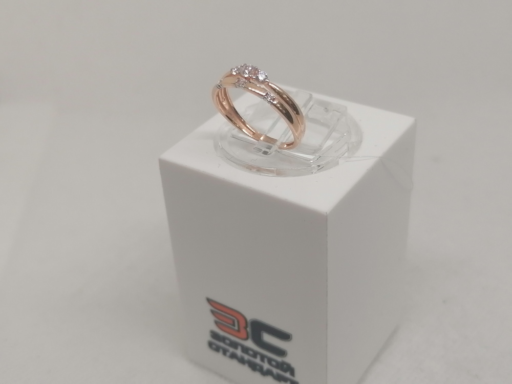 КОЛЬЦО С КАМНЯМИ (Au 585)