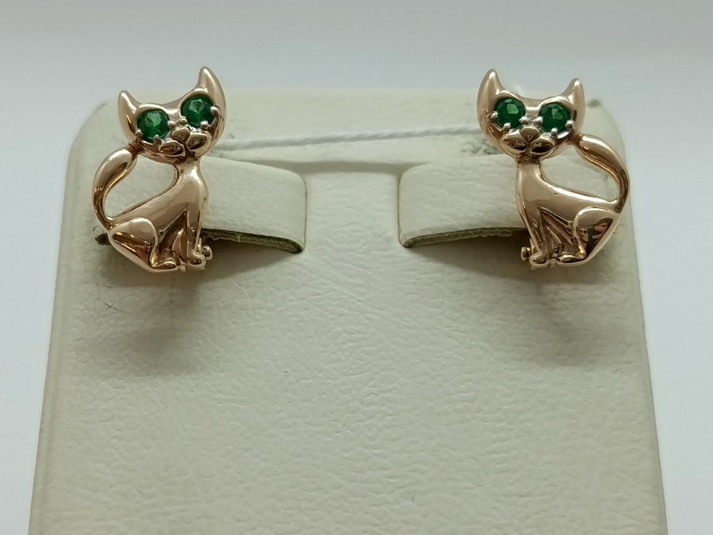 СКМИ585 СЕРЬГИ С КАМНЯМИ (Au 585)