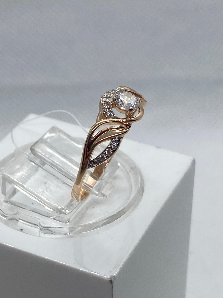 КОЛЬЦО С КАМНЯМИ (Au 585)