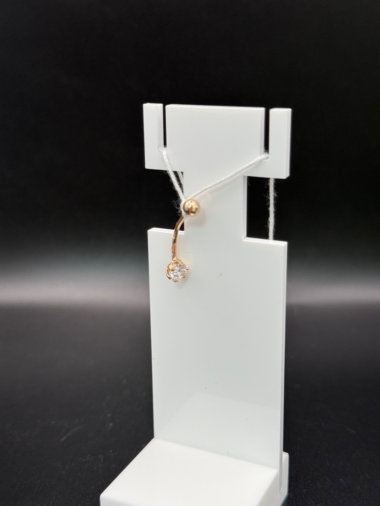 ПИРСИНГ В ПУПОК с камнем (Au 585)