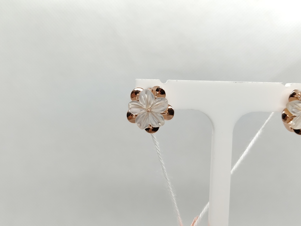 СКМ585 СЕРЬГИ С КАМНЕМ (Au 585)