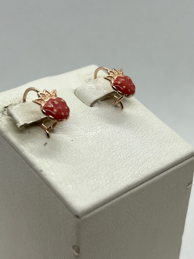 СКМ585 СЕРЬГИ С КАМНЕМ (Au 585)