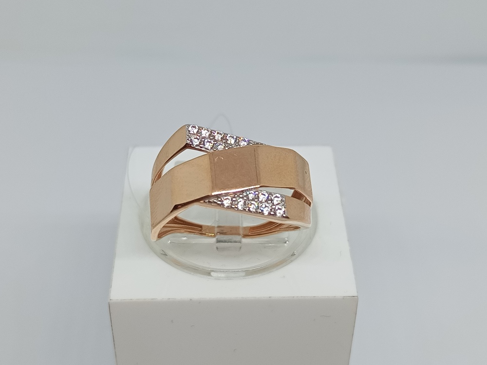 КОЛЬЦО С КАМНЯМИ (Au 585)