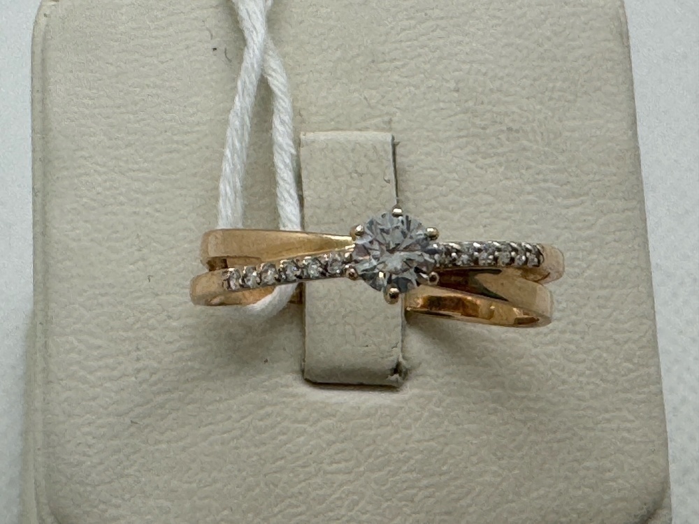 КОЛЬЦО С КАМНЯМИ (Au 585)