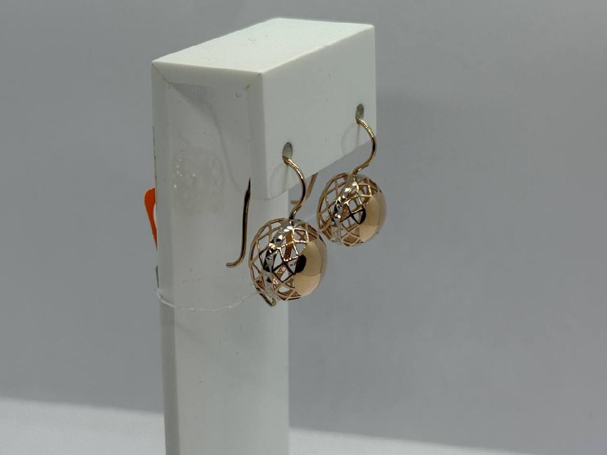 СБКМ585 СЕРЬГИ БЕЗ КАМНЯ (Au 585)