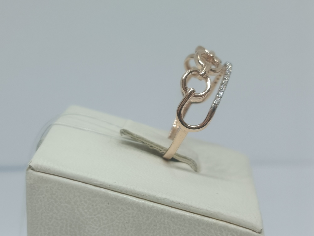 КОЛЬЦО С КАМНЯМИ (Au 585)