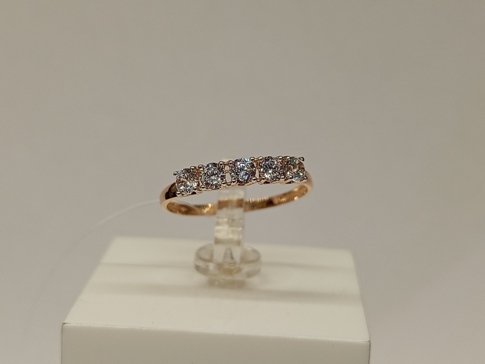 КОЛЬЦО С КАМНЯМИ (Au 585)