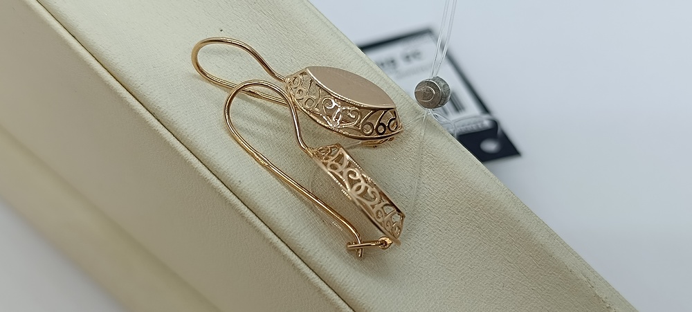 013992-1000 СЕРЬГИ С ПЕТЕЛЬКОЙ (Au 585)