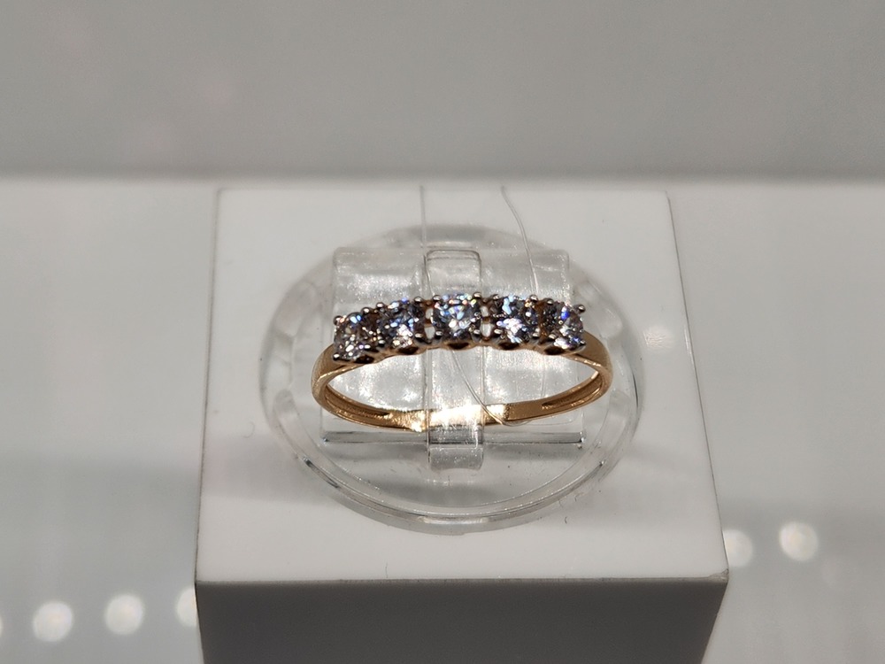 КОЛЬЦО С КАМНЯМИ (Au 585)