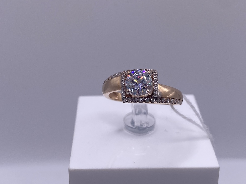 КОЛКМИ375 КОЛЬЦО С КАМНЯМИ (Au 375)