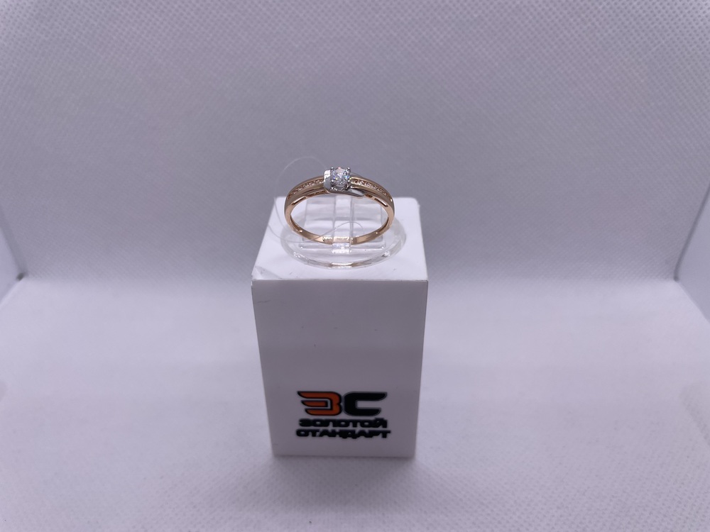 КОЛЬЦО С КАМНЯМИ (Au 585)