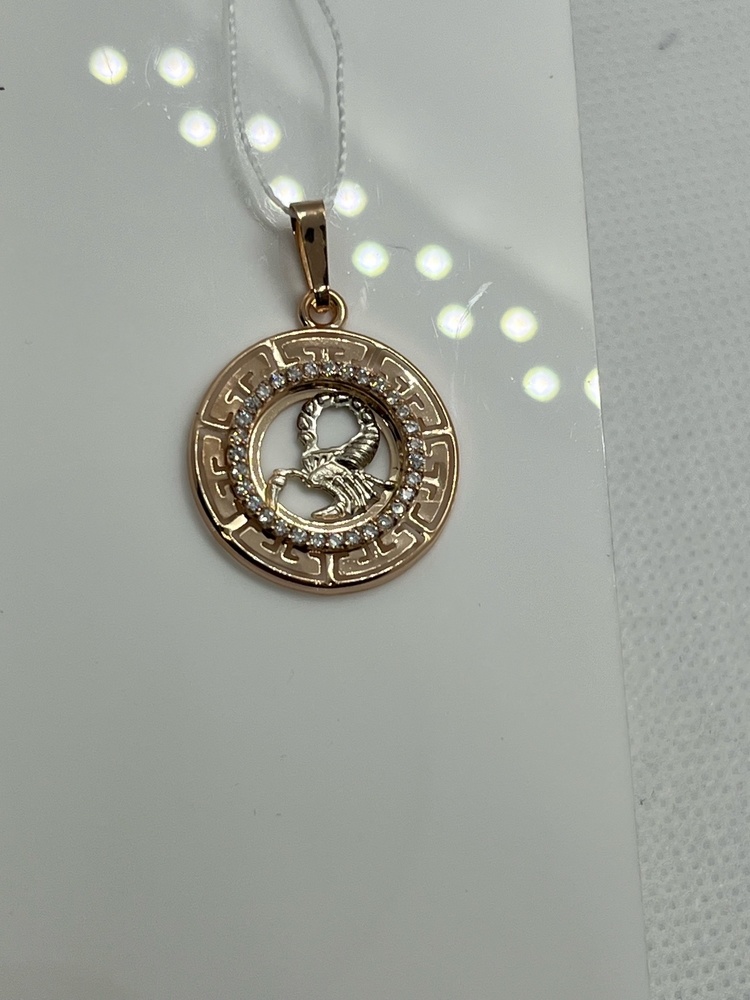 КрСВП/скр/Ф ПОДВЕСКА ЗНАК ЗОДИАКА СКОРПИОН (Au 585)