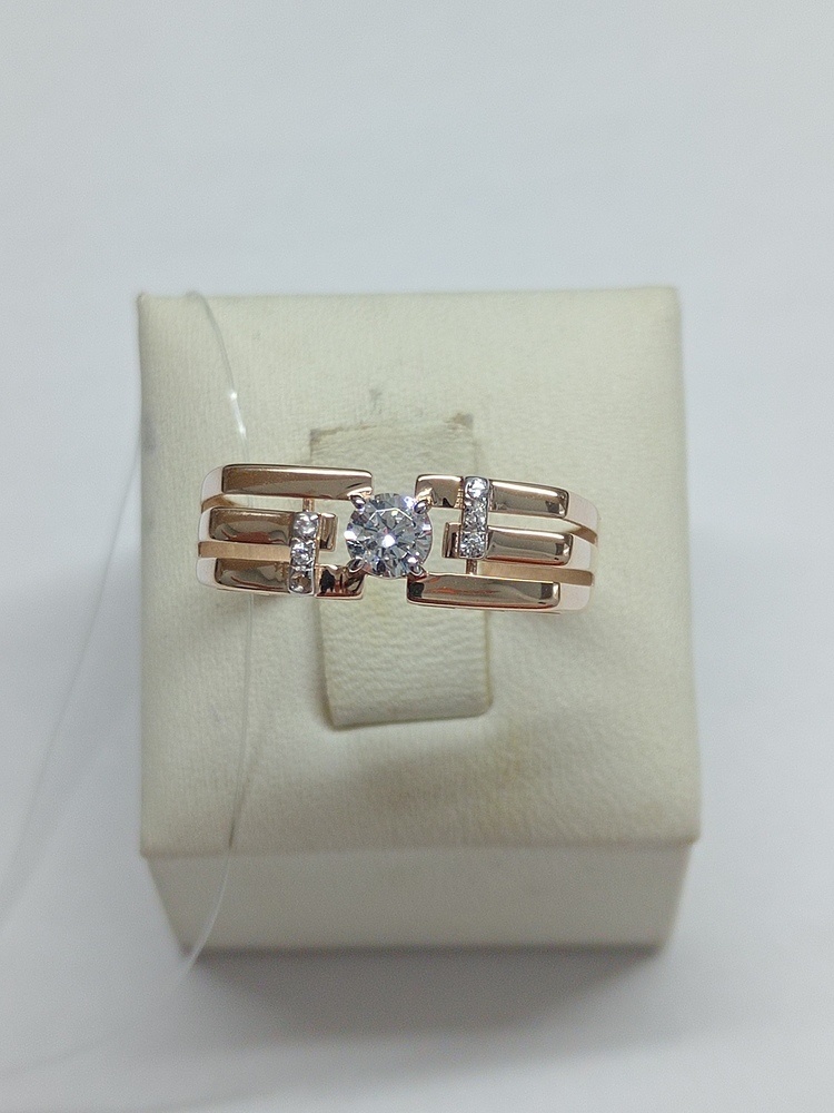 КОЛЬЦО С КАМНЯМИ (Au 585)