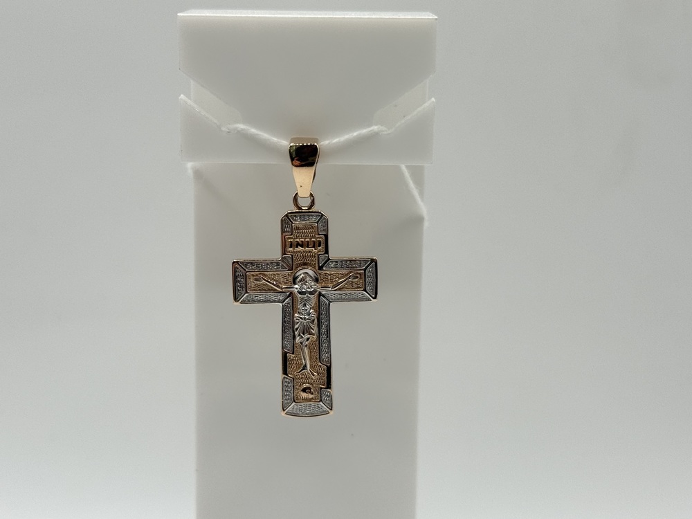 ПОДКБК585 ПОДВЕСКА КРЕСТ БЕЗ КАМНЯ (Au 585)