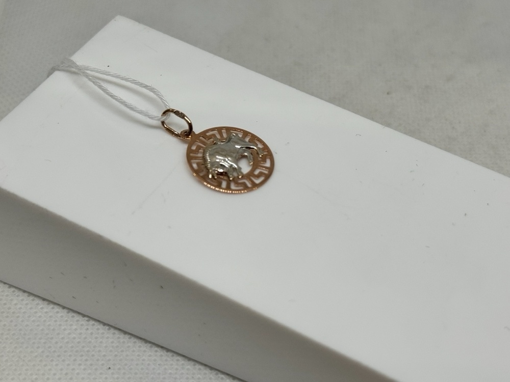 ПОДЗЗТ585 ПОДВЕСКА ЗНАК ЗОДИАКА ТЕЛЕЦ (Au 585)