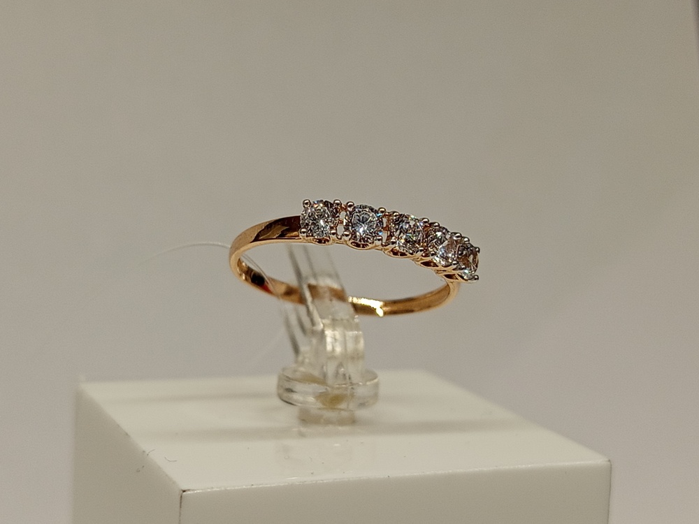 КОЛЬЦО С КАМНЯМИ (Au 585)