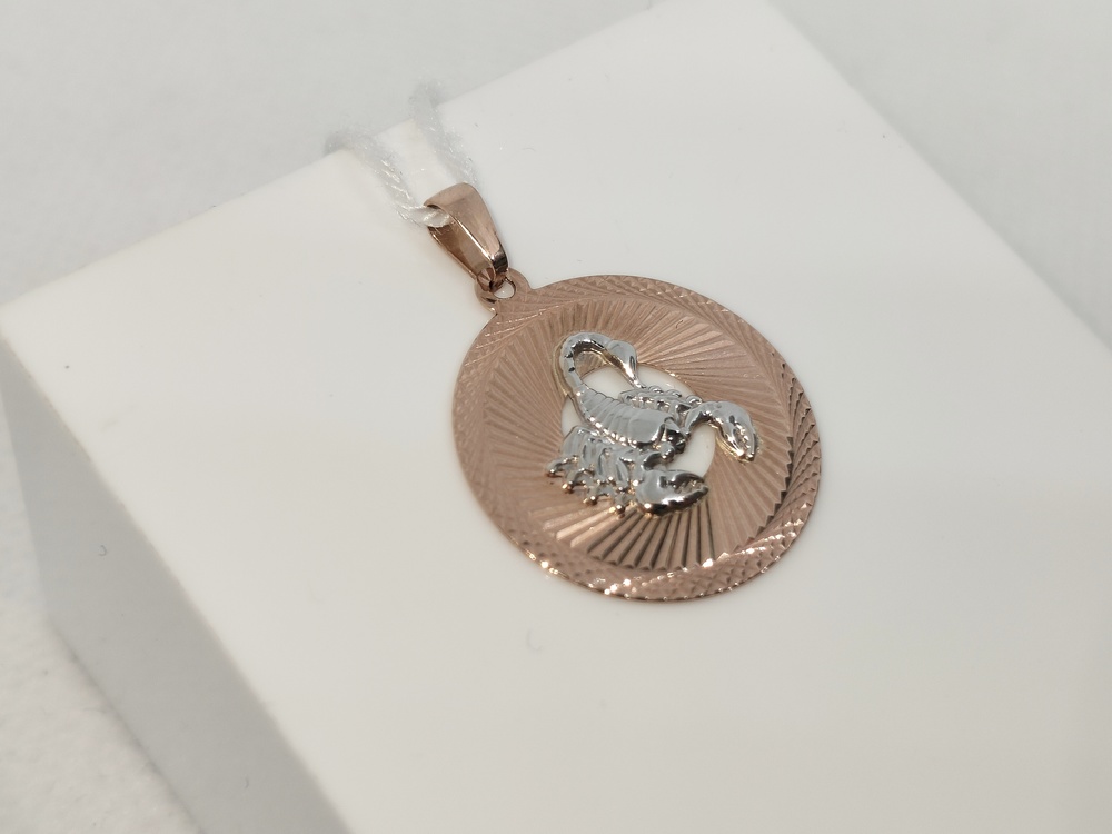 ПОДВЕСКА ЗНАК ЗОДИАКА СКОРПИОН Au 375